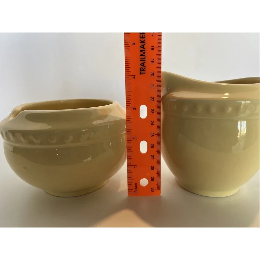 Southern Living at HOME Gail Pittman Sugar & Creamer YELLOW Made in USA 2pcs.
